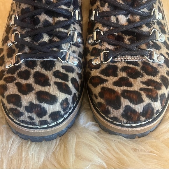 Montelliana 1965 Unlined Leopard Print Calfskin Hiking Boots Sz- 36.5 - Picture 2 of 12